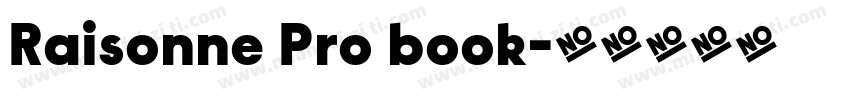 Raisonne Pro book字体转换